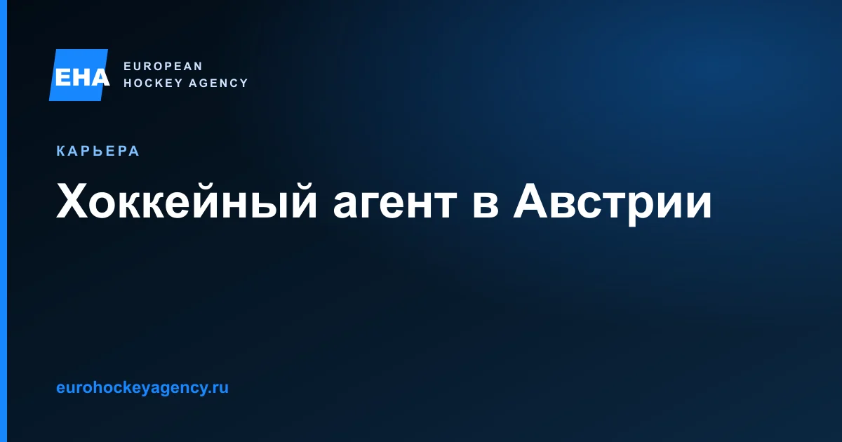 Как агент оценивает соответствие игрока рынку Австрии, готовит профиль и работает с клубами win2day ICE Hockey League и Alps Hockey League.