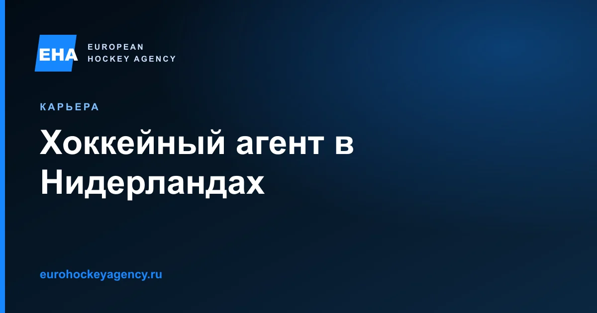 Как агент оценивает соответствие игрока рынку Нидерландов, готовит профиль и работает с клубами BeNe League (CEHL) и Eredivisie.